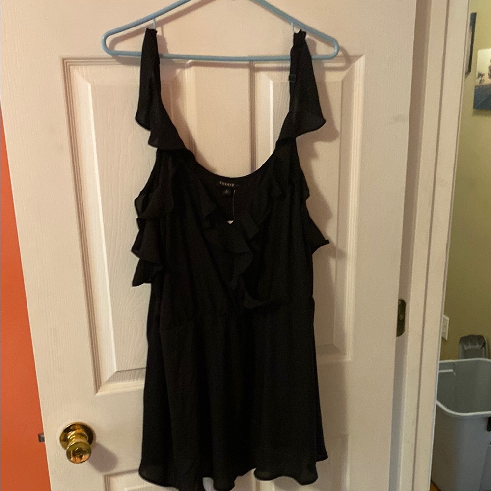 Torrid 4x Women's Black Ruffled Top